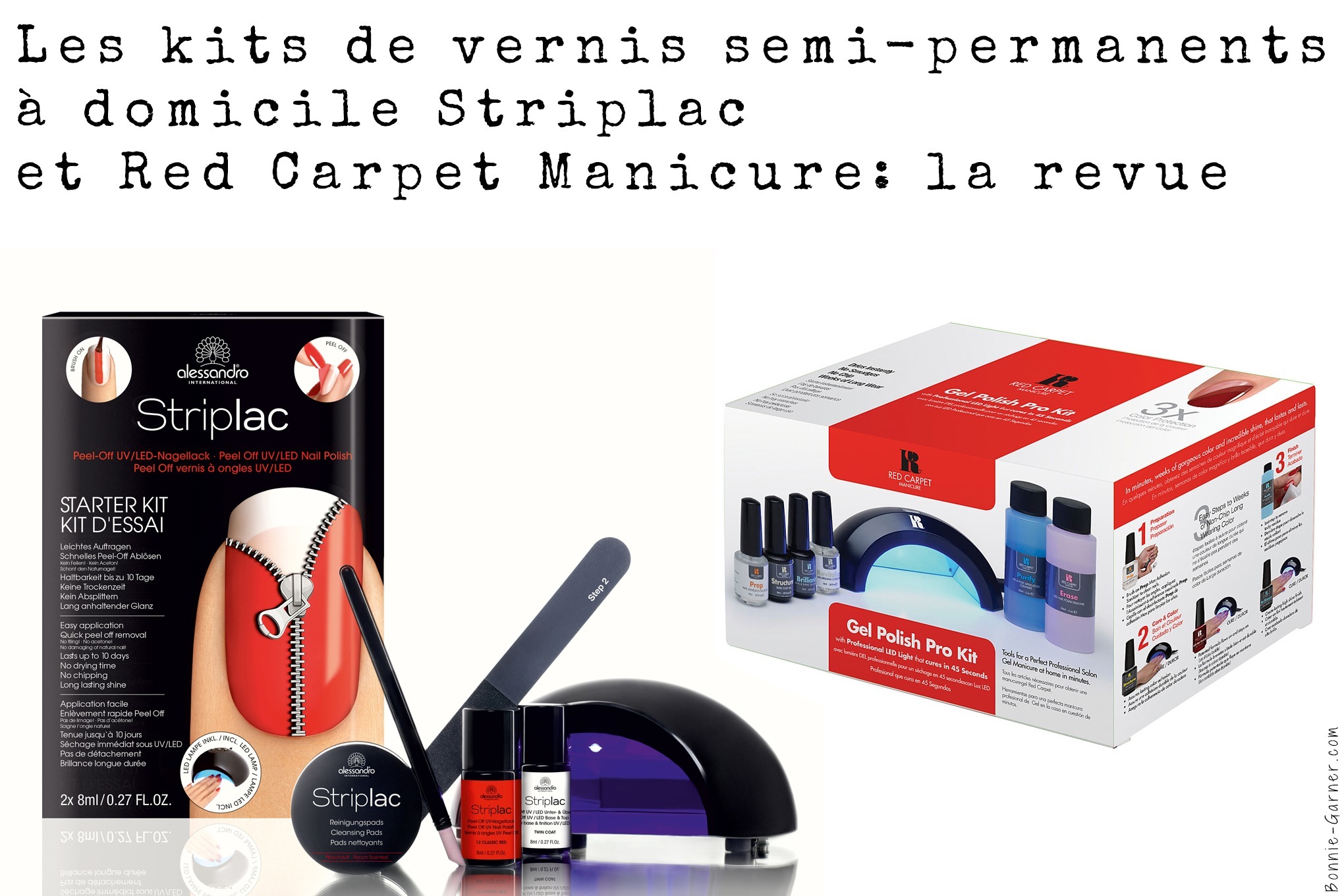 Les kits de vernis semi-permanents à domicile Striplac et Red Carpet Manicure: la revue