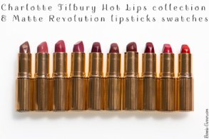 Charlotte Tilbury Hot Lips collection & Matte Revolution lipsticks swatches